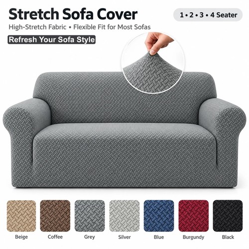 Stretch sofa cover 3 4 - stretch,